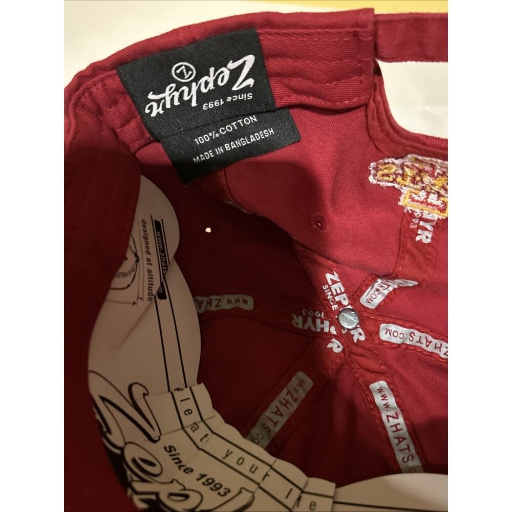 NEW Iowa State Cyclones ISU Red Embroidered Zephyr Adjustable Cotton Hat Women's - Picture 8 of 8